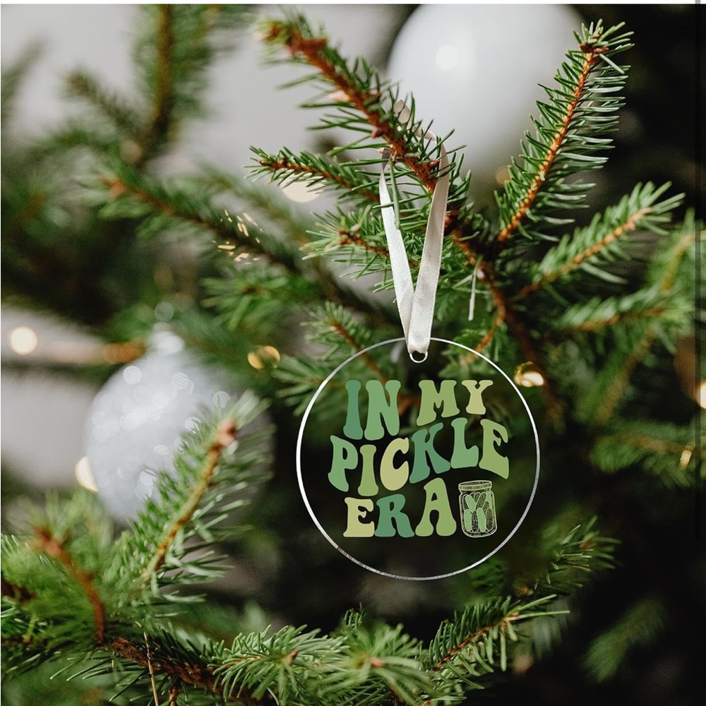 Pickle Ornaments for Christmas Tree, Acrylic Christmas Ornaments